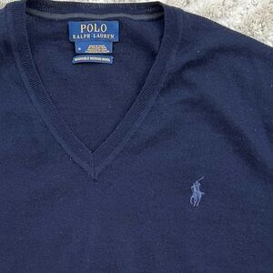 Polo by Ralph Lauren Men's Navy V-Neck Sweater